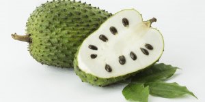 Soursop or Guanabana on white background